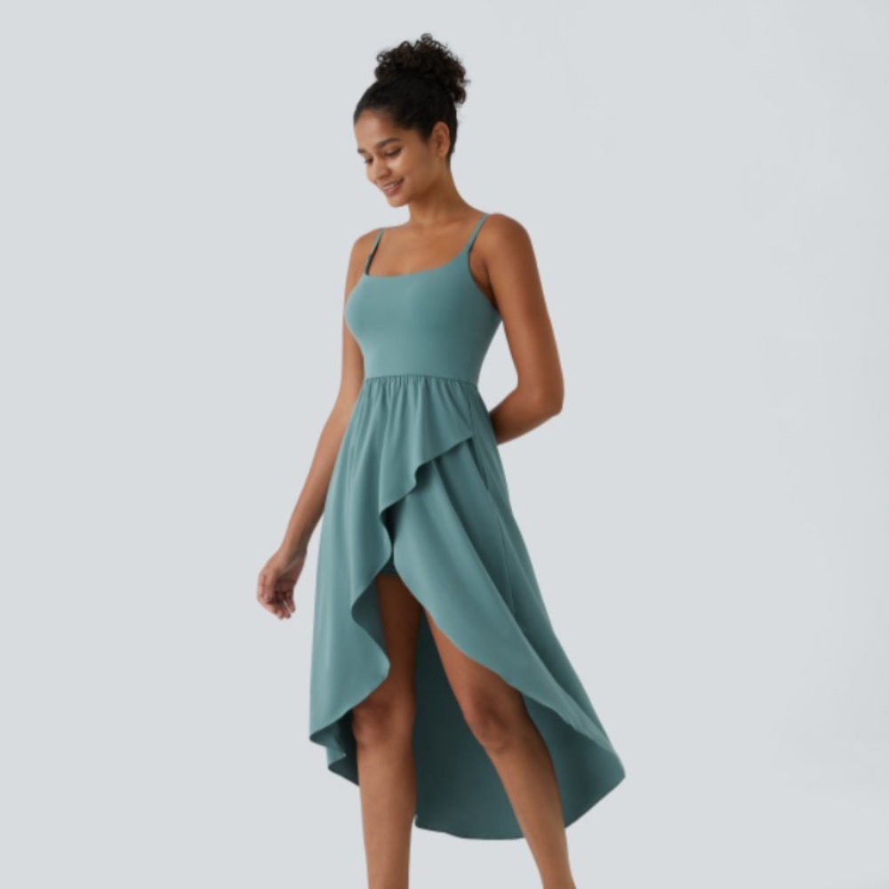 HALARA Breezeful backless high-low 2 piece dress